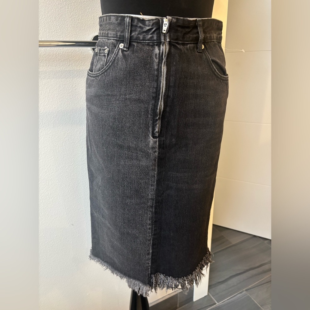 TRF Denim Black Denim Skirt